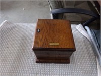Old wood box for phone
