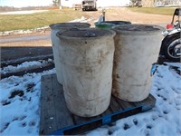 4- 30 Gallon poly drums