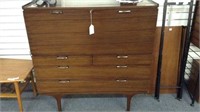 MID CENTURY MEREDEW (4) DRAWER DROP FRONT BUREAU