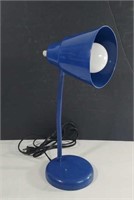 Dark Blue Adjustable Electric Metal Desk Lamp,