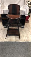 Collapsible vintage high chair