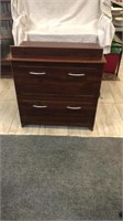 Two drawer modern file cabinet