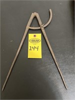 Rare Antique Iron Compass Divider Tool