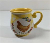 Pioneer Woman Gingham Chicken Coffee Mug