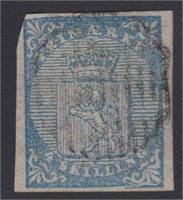 Norway Stamps #1 Used 1855 first issue CV $165