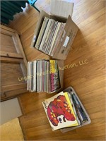 3 large boxes of records