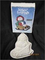 Longaberger Snowman Cookie Mold