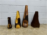 4 Decorative Finished Live Edge Wood Pieces