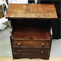 Vintage Wooden Shelf With Drawers