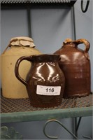 3PC CROCK JUG PITCHER