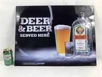 Affiche publicitaire de bière en métal - 18x24po.