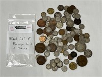 Mixed Lot of Foreign Coins & Tokens