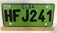 Cuba license plate