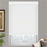 2” Cordless Faux Wood Blinds White 34-5/8” X 60”