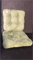 Sage green seat cushions