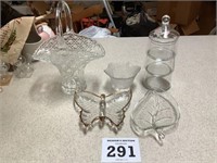 Assorted Clear Crystal and Glass Lot
