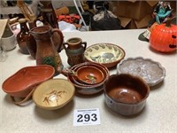 Assorted Pottery Lot (one Norleans Japan)
