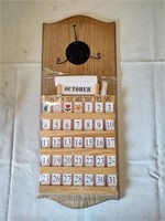 Wood Perpetual Calendar Set