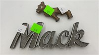 (2) Mack truck emblems (Mack dog is brass)