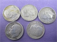 5 Roosevelt Dimes