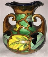 Japan Glazed Pottery Double Handle Vase