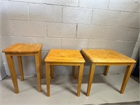 Wooden Tables Qty 3