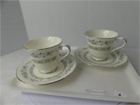 PAIR: ROYAL DOULTON "TARA" CUPS & SAUCERS