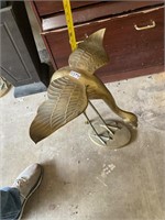 Large brass spread eagle swan