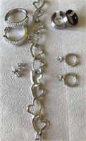 Swavorski Crystal Earrings,Bracelet,Titanium Rings