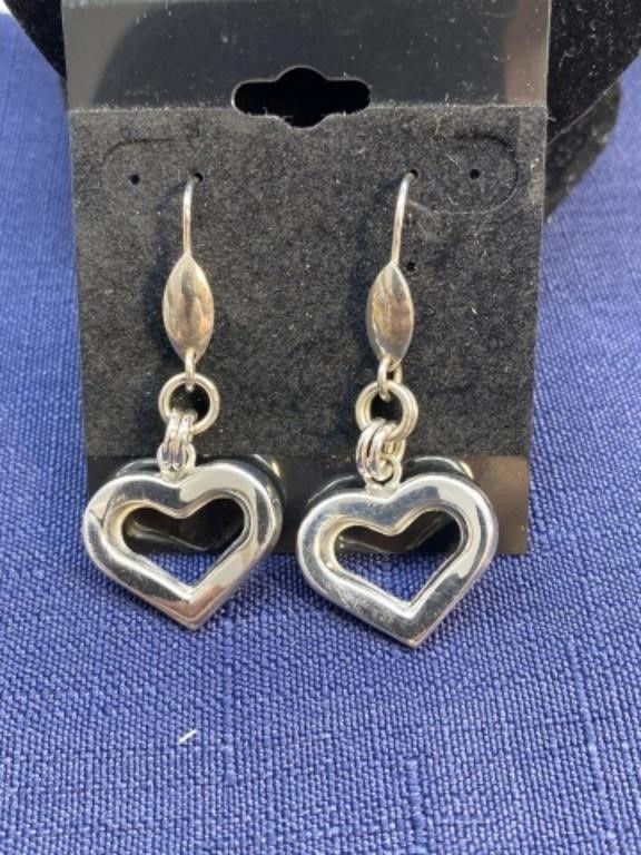 Sterling silver Heart earrings