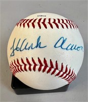 HANK AARON SIGNED BASEBALL