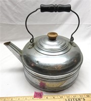 REVERE Solid Copper Chrome Plated Large Tea Kettle