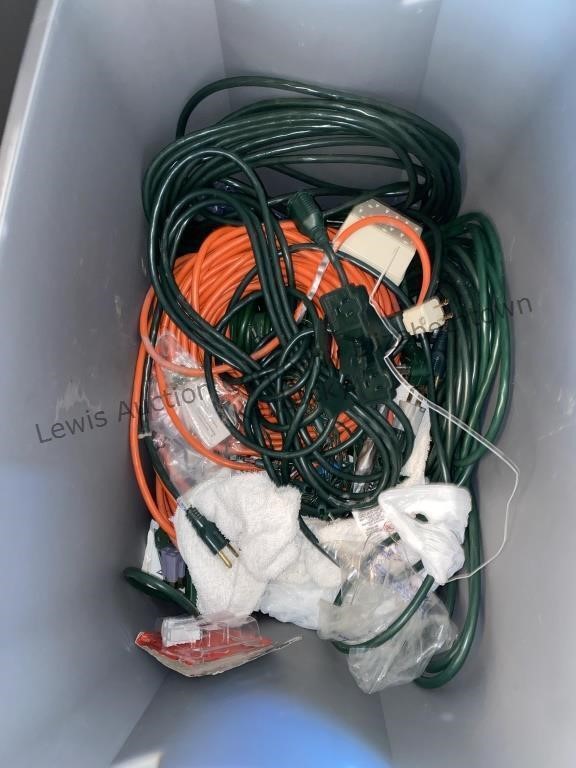 Tote of extension cords