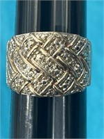 Sz.9 Sterling Silver Ring 8.60 Grams
