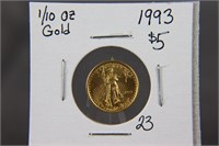 1993 American Gold Eagle $5 1/10oz