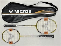 2 Victor Badminton Rackets, RRP $49.95, Mirage