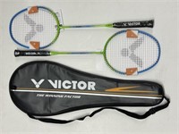 2 Victor Badminton Rackets, RRP $49.95, Drivex