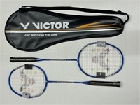 2 Victor Badminton Rackets, RRP $79.95, Arrow