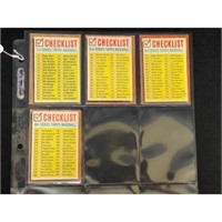 (4) 1962 Topps Baseball Checklists