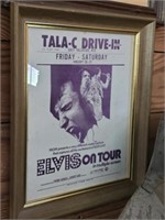 Framed Tala C Drive In Elvis On Tour Advertising