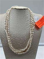 Multi strand Freshwater pearl necklace. 20in