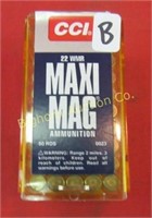 (B) Ammo: CCI 22 WMR Maxi Mag 50 Rounds in Lot