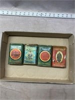 4 old tobacco tins