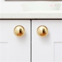Qty 25 - Polished Round Cabinet/Drawer Pull, New