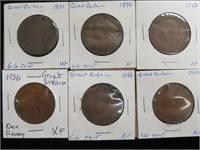 (6) GREAT BRITAIN ONE PENNY VARIOUS DATES