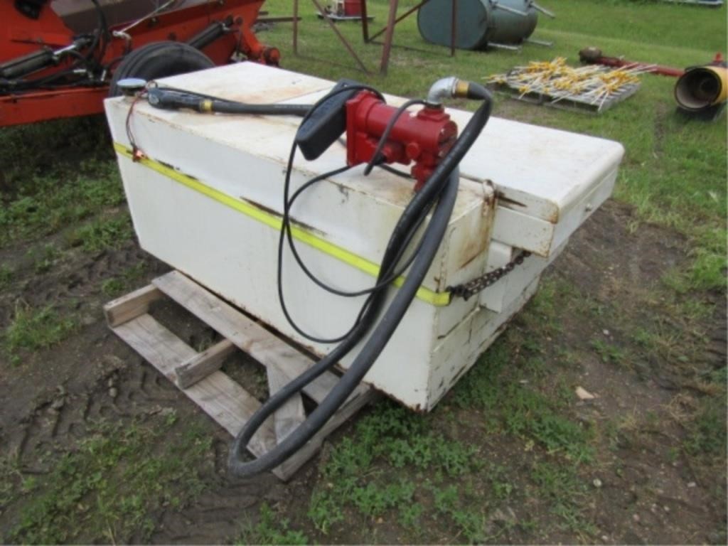 L Shape Fuel Tank w/Toolbox & Fill Rite 20GPM Pump