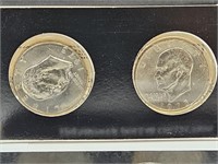 Eisenhower Dollar Kennedy  Dollar Coin Set