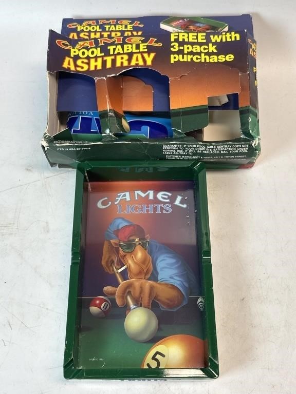 Camel Lights  Ashtray With Original Box
