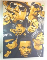 West Coast Gangster Rappers Music Poster 34" x 46"