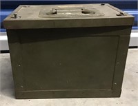 VINTAGE HEAVY MILITARY FILTER WOOD CRATE